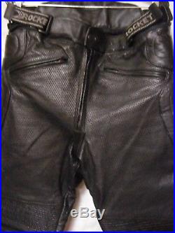 Joe Rocket Leather Motorcycle Racing Pants with Armor Men's 34 Waist Black