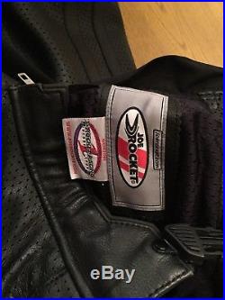 Joe Rocket Perforated Vented Leather Padded Motorcycle Pants Sport Mens Size 34
