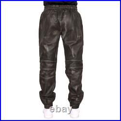 Joggers Leather Genuine Casual Men Track Pant's Stylish Party Wear Lambskin