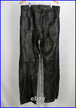 Jonathan A Logan Men's Custom Black Leather Pants Sz 34