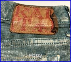 KAPITAL KOUNTRY BORO Numbering Pant Jeans Denim W30 Leather Patch Men's USED