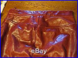 Kenneth Cole Men's Red Leather Dress Pants / Slacks Size 32