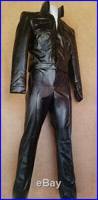 King of Rock ELVIS Presley 1968 comeback special Black leather Jacket & Pant