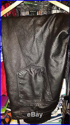 Kingsize Men's 100% Leather Pants Black size US 52 Big Tall Rare Mint Condition