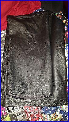 Kingsize Men's 100% Leather Pants Black size US 52 Big Tall Rare Mint Condition