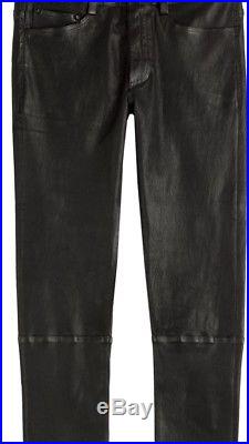 Kooples Mens Stretch Nappa Leather Trousers W31