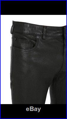 Kooples Mens Stretch Nappa Leather Trousers W31