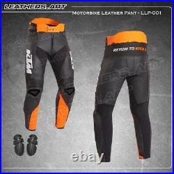 Ktm Men Motorcycle motorbike racing leather Pant LLP-001 (USA 38-48)