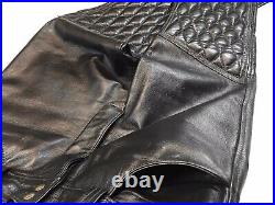 LANGLITZ Premium Goatskin BLACK Leather Motorcycle PANTS! 34X32 $1200