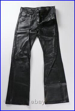 LEATHER MAN NYC Black Leather Pants Size 31 fits 28 29 x 31