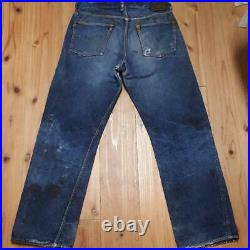 LEVI'S 501XX Leather patch Jeans Pants 50's Vintage Rare From JAPAN