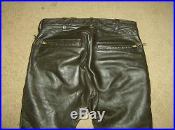 Langlitz Leathers Brown Leather Competition Breeches Pants 36