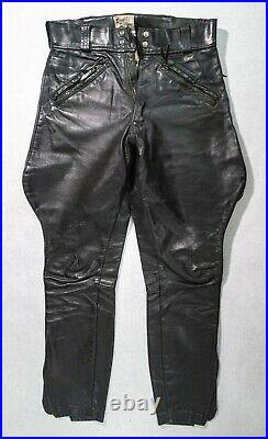 Langlitz Leathers Rangers black leather riding pants 30 x 29