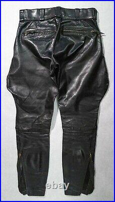 Langlitz Leathers Rangers black leather riding pants 30 x 29
