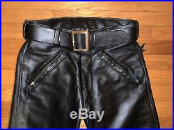 Langlitz Leathers pants, Heavy, Leather Lined, Size 34 CHICAGO POLICE Men