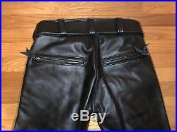Langlitz Leathers pants, Heavy, Leather Lined, Size 34 CHICAGO POLICE Men