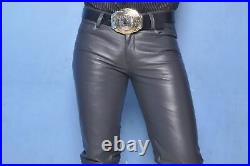 Leather Long Pants Mens Trousers American Clubwear Men Us Tight S Pant Jeans 40