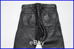 Leather Man NYC Mens Black Leather Biker Jeans Pants Size 31 x 30 Leatherman