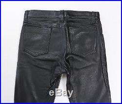 Leather Man NYC Mens Black Leather Jeans Pants Size 30 fits 28 29 x 31