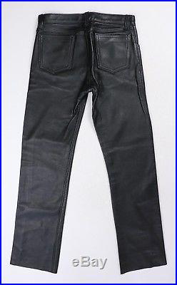 Leather Man NYC Mens Black Leather Jeans Pants Size 30 fits 28 29 x 31