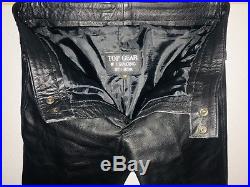Leather Motorcycle Pants Top Gear #1 Racing By 4 Star BLACK MENS 38 x 34