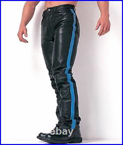 Leather Pants Real Jeans Mens Premium Balck Stitches Men S Motorcycle Style 12