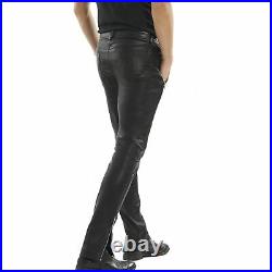 Leather Pants Real Jeans Mens Premium Balck Stitches Men S Motorcycle Style 17