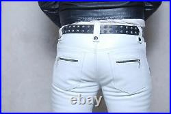 Leather Pants Real Jeans Mens Premium White Stitches Men S Motorcycle Style 8