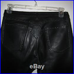 Leather Rose Black Men's Pants Jeans 30 x 30 Rocker Punk LA Cowboy Western