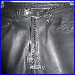 Leather Rose Black Men's Pants Jeans Size 30 Inseam 30 Rocker Punk LA