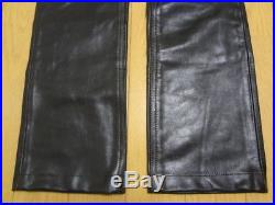 Levi's R Leather Pants 505-49 Black Size W32 Made in Pakistan Men's Y02