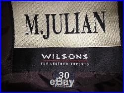 M Julian Wilsons Brown Leather Men's Motorcycle Pants Size 30 X 33 UNHEMMED