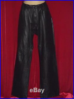 MASATOMO Japan men's soft black leather jeans pants 36 XL