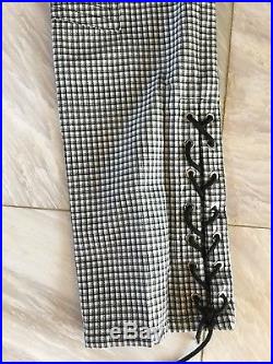 MENS GUCCI HOUNDSTOOTH PANTS With LEATHER POCKET TRIM NWOT SIZE EURO/52US/36