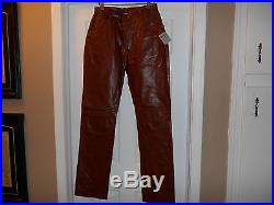 MENS WILSONS LEATHER BRAND LEATHER PANTS SIZE 32 NWT