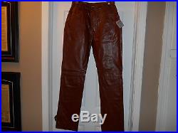 MENS WILSONS LEATHER BRAND LEATHER PANTS SIZE 32 NWT