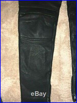 MOSCHINO H&MOSCHINO HM Leder Hose Pants Leather Men EUR Gr. 50 Size US 34