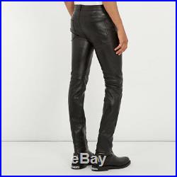 Made-to-measure men's leather pants SKINNY FIT bespoke tailor made sheep nappa