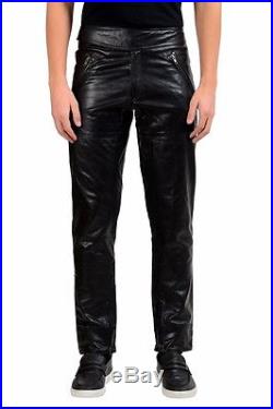 Maison Margiela 10 Black Men's 100% Leather Casual Pants US 30 IT 46