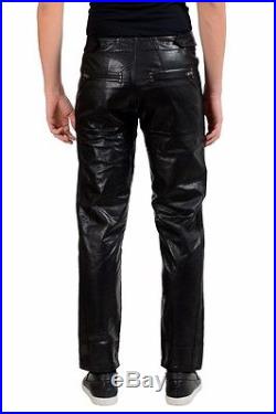 Maison Margiela 10 Black Men's 100% Leather Casual Pants US 30 IT 46