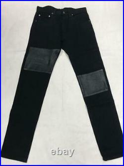 Maison Margiela ARTISANAL Black leather Denim Pant Mens M From Japan F/S