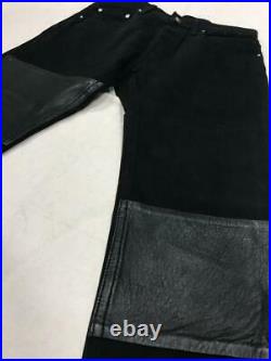 Maison Margiela ARTISANAL Black leather Denim Pant Mens M From Japan F/S