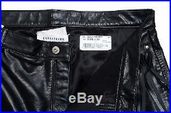Maison Martin Margiela Men's 100% Calf Leather Black Slim Pants US 32 IT 48