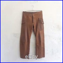 Martin Margiela AW 2001/2002 Mens Brown Leather Pants Small
