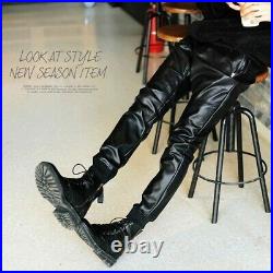 Men Leather Pants Big Yards Men's Trousers Winter Thickening Male Casual Pants