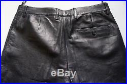 Men Prada Miu Miu Black Extra Soft Leather Pant Sz 48 Made In Italy Jil Biker