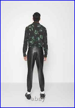 Men Real Leather Pants with Narrow Bottom Unique Leather Trouser