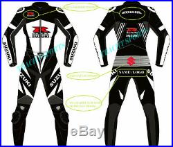 Men/Women Suzuki GSXR Motorcycle Leather Suit Racing Motorbike Jacket Pant suit