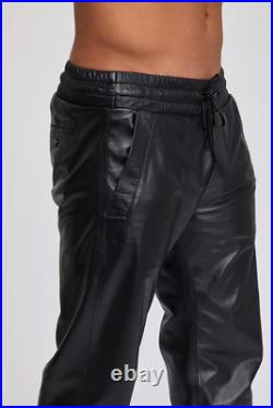 Men's 100% Genuine Lambskin Leather Pants Classic Party Trouser Leather Pants