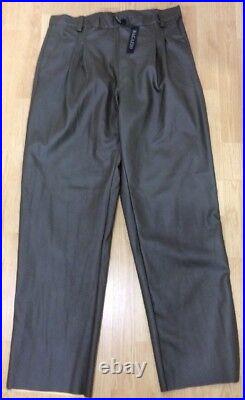 Men's Bagazio Faux Leather Pleated Pants Slacks Fashion Colors New